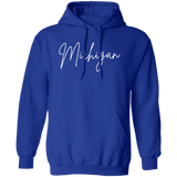 Michigan Skinny 1 White G185 Gildan Pullover Hoodie