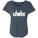 LCWCC Rack Logo - White NL6760 Ladies' Triblend Dolman Sleeve