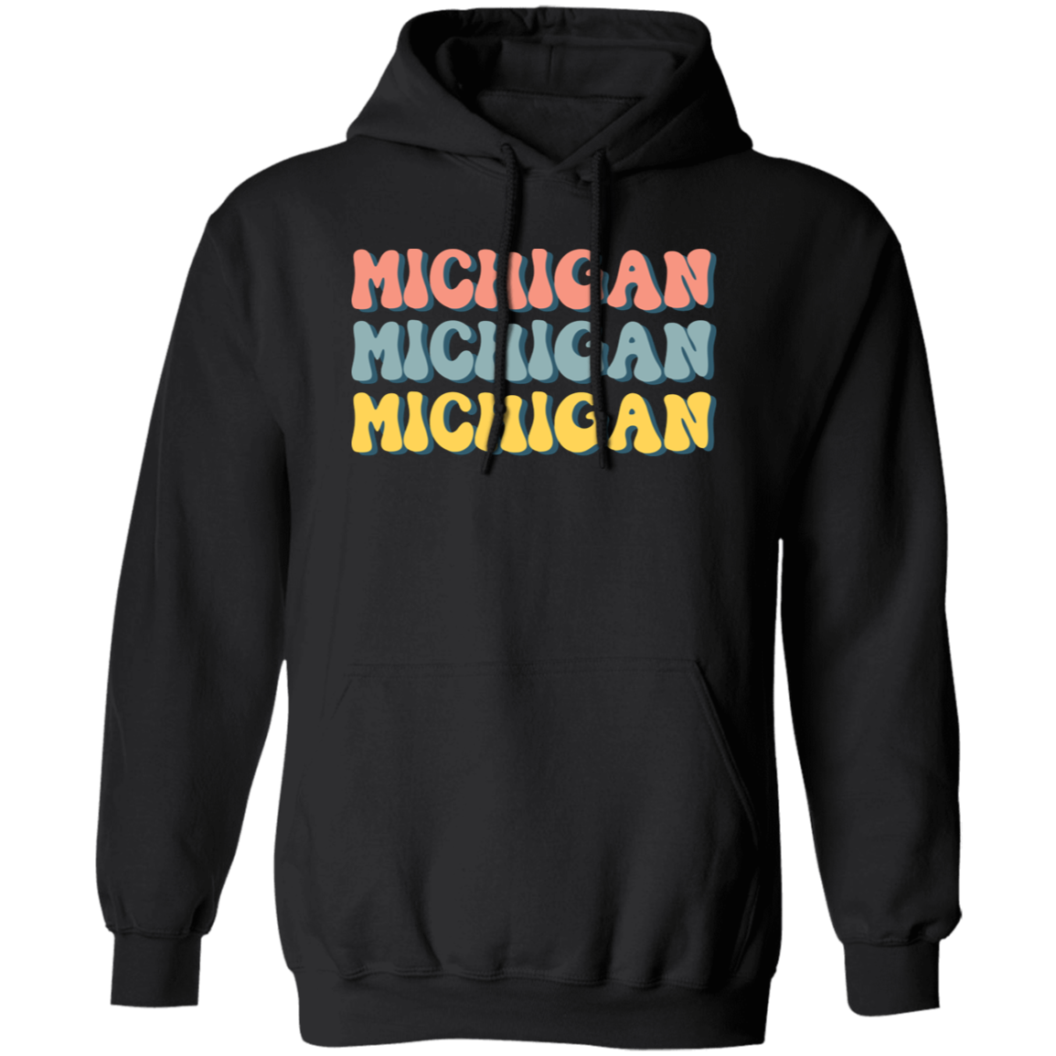 Michigan Retro G185 Gildan Pullover Hoodie