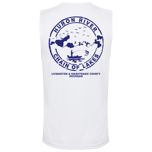 ***2 SIDED***  HRCL FL - Navy Boat.... Bust Out Another Thousand - - 2 Sided - UV 40+ Protection TT11M Team 365 Mens Zone Muscle Tee