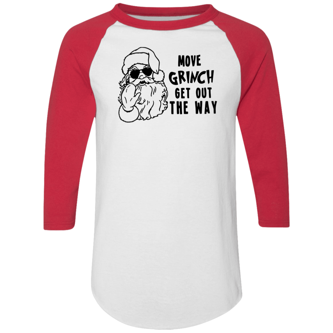 Move Grinch Get Out The Way 4420 Colorblock Raglan Jersey