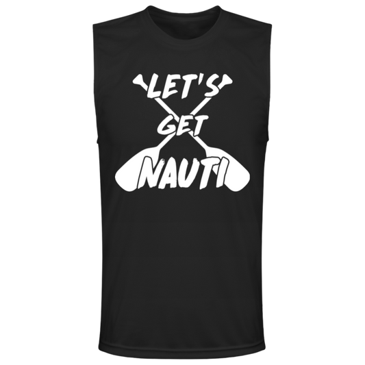 ***2 SIDED***  HRCL FL - Lets Get Nauti - - 2 Sided - UV 40+ Protection TT11M Team 365 Mens Zone Muscle Tee