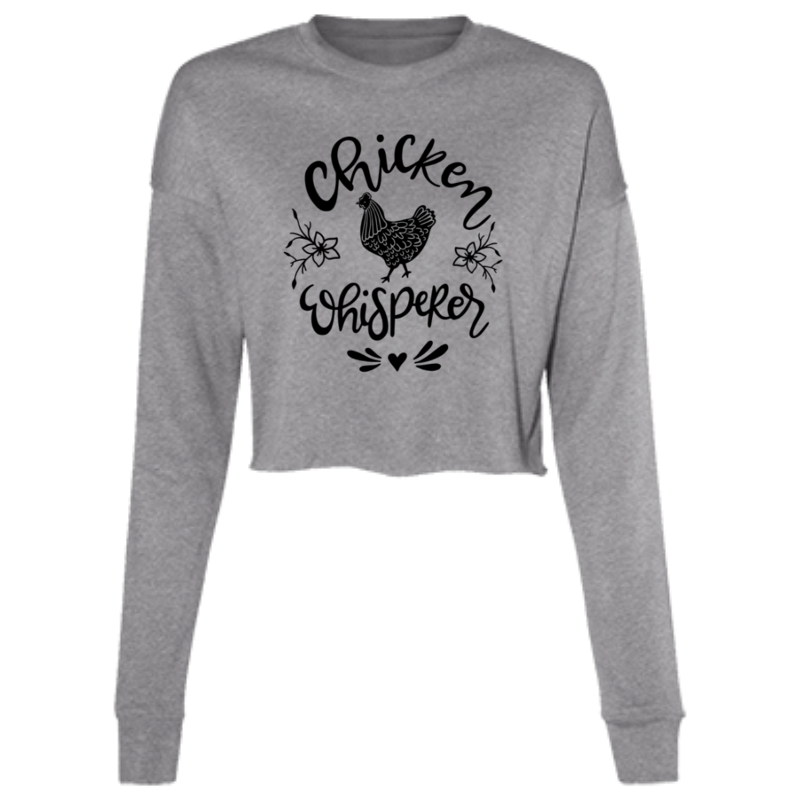 Chicken Whisperer B7503 Ladies' Cropped Fleece Crew