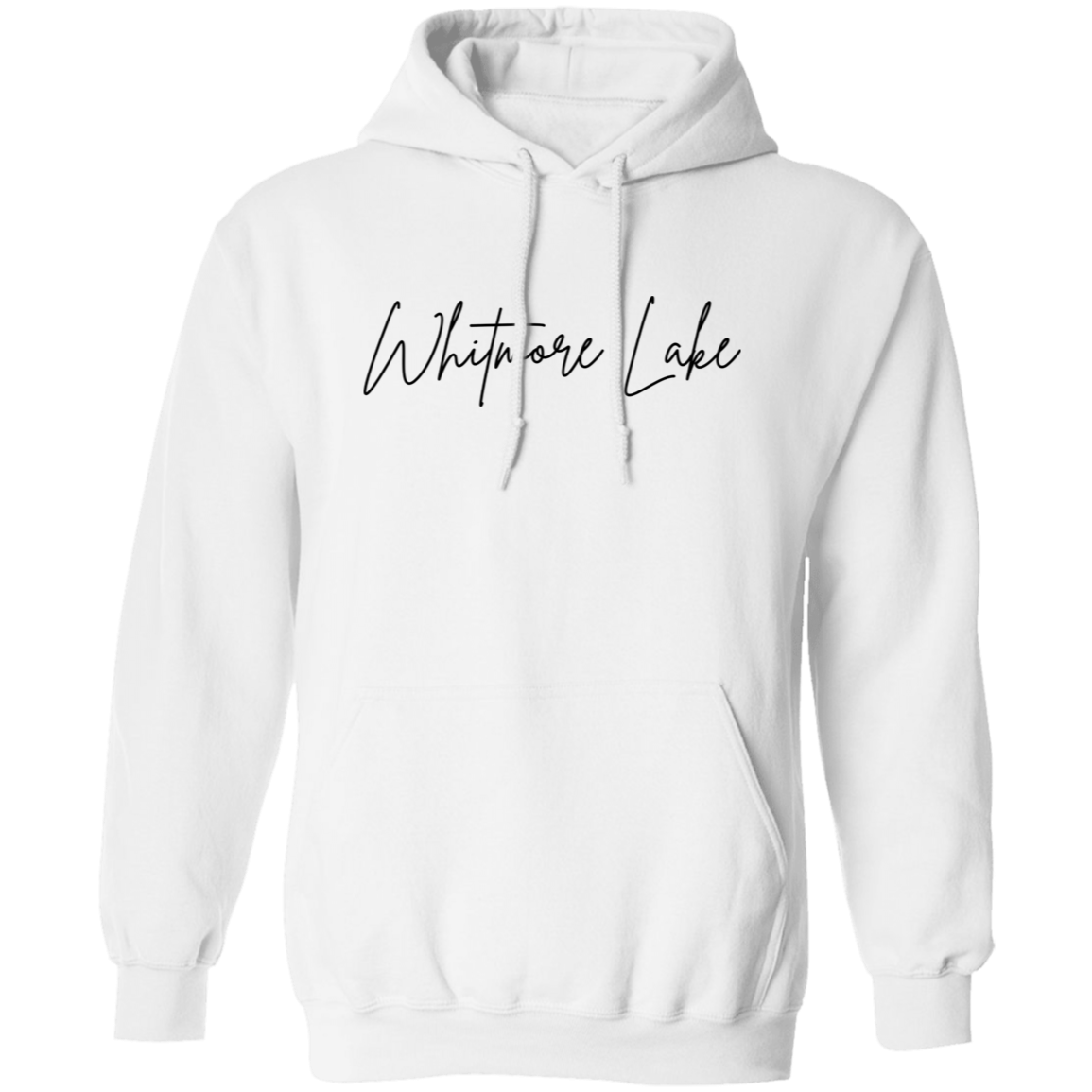 Whitmore Lake Skinny 1 Black G185 Gildan Pullover Hoodie
