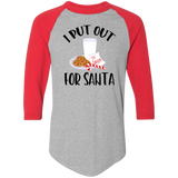 I Put Out For Santa 4420 Colorblock Raglan Jersey