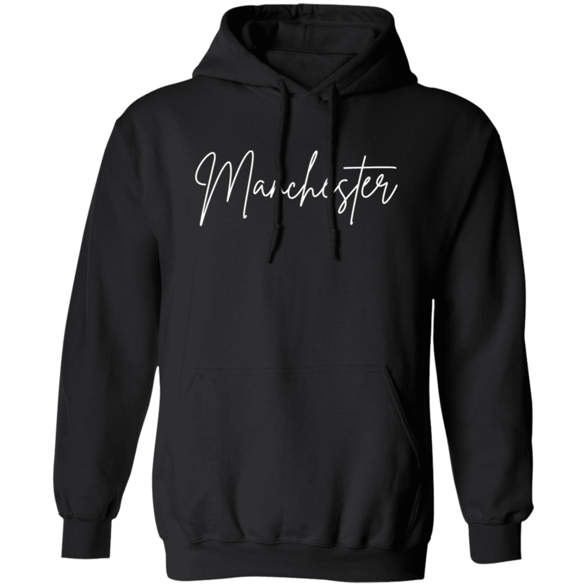 Manchester Skinny 1 White G185 Gildan Pullover Hoodie