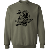 Hunting Dog 3 G180 Crewneck Pullover Sweatshirt