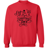 Lit As A Christmas Tree G180 Crewneck Pullover Sweatshirt