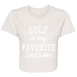 Golf My Favorite Season wht B8882 Ladies' Flowy Cropped Tee