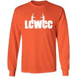 LCWCC Rack Logo - White G540 LS T-Shirt 5.3 oz.