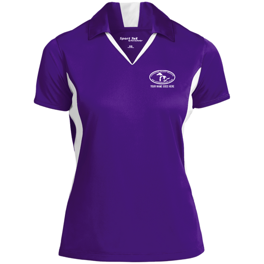 LCWCC Lakes Personalized- White LST655 Ladies' Colorblock Performance Polo