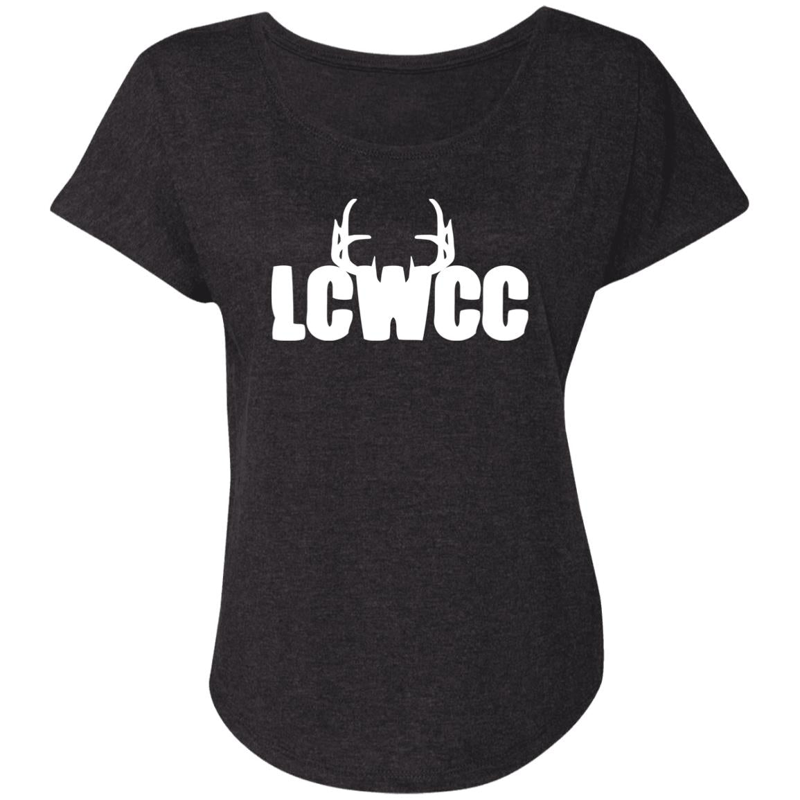 LCWCC Rack Logo - White NL6760 Ladies' Triblend Dolman Sleeve