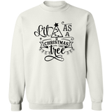 Lit As A Christmas Tree G180 Crewneck Pullover Sweatshirt