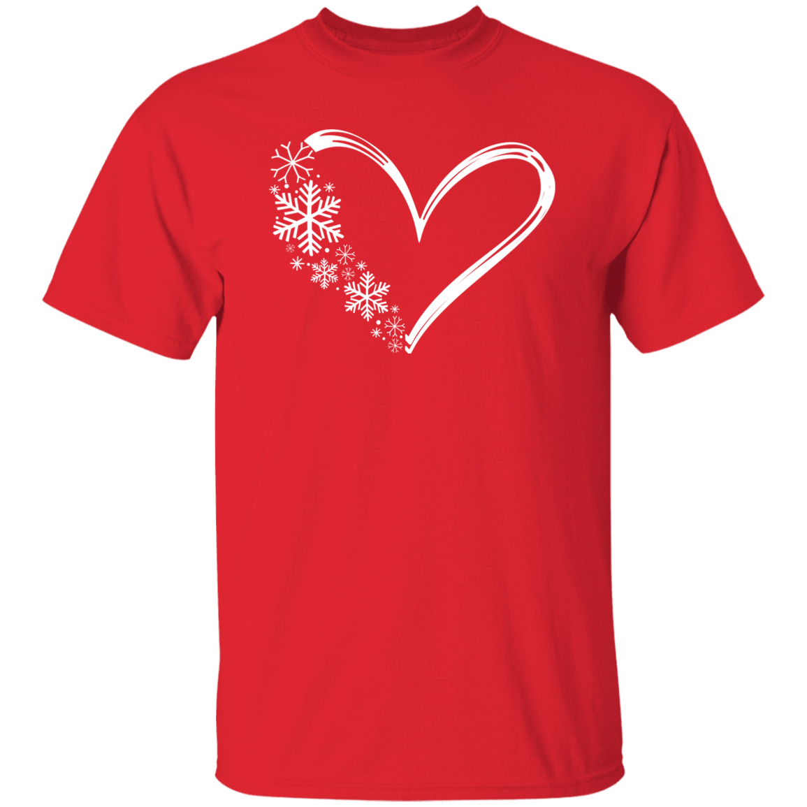 Heart & Snowflakes 1 G500 5.3 oz. T-Shirt