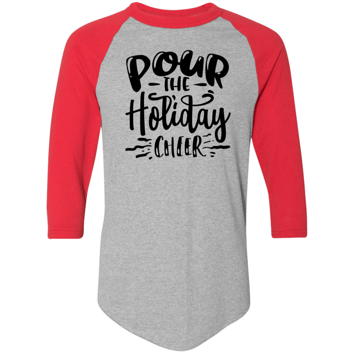 Pour The Holiday Cheer 4420 Colorblock Raglan Jersey