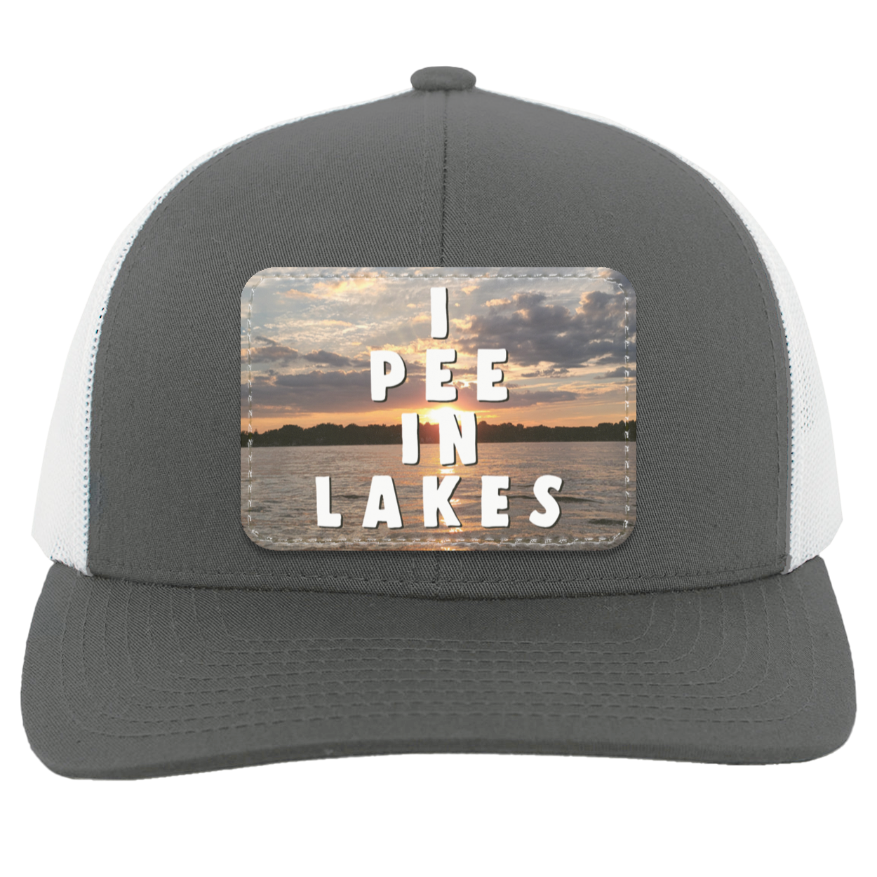 I Pee In Lakes Tie Baseline 104C Trucker Snap Back - Patch