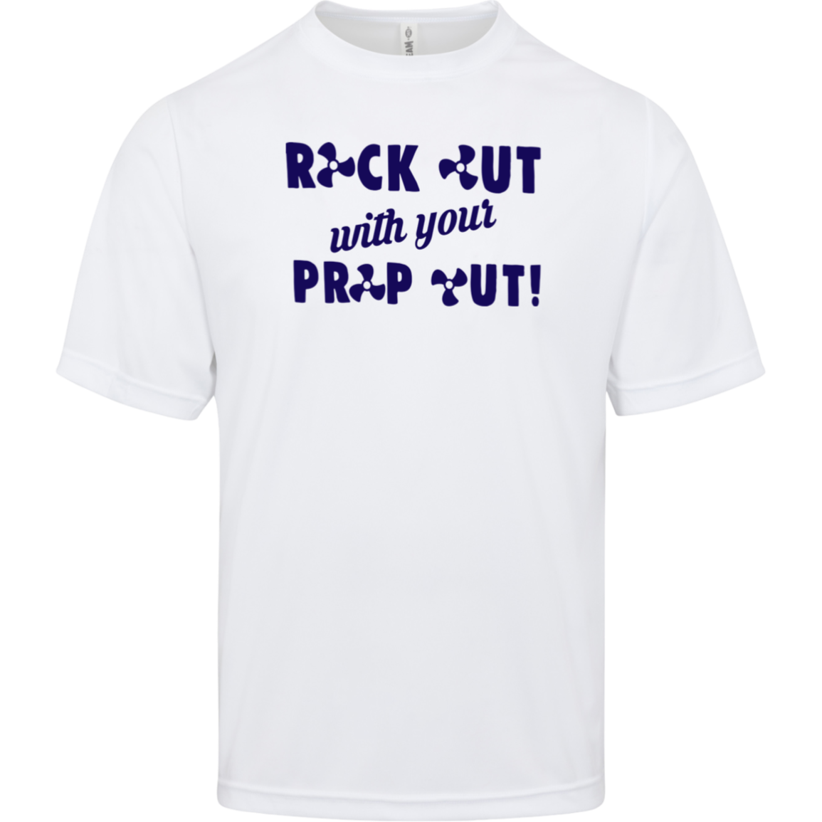 ***2 SIDED***  HRCL FL - Navy Rock Out with your Prop Out - - 2 Sided - UV 40+ Protection TT11 Team 365 Mens Zone Tee