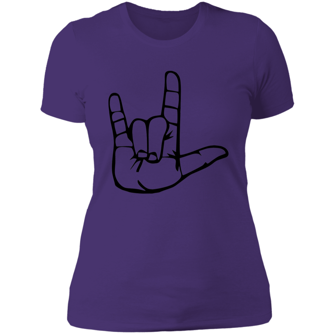 I Love You ASL NL3900 Ladies' Boyfriend T-Shirt