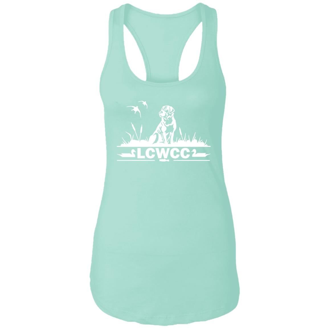 LCWCC Dog - White NL1533 Ladies Ideal Racerback Tank