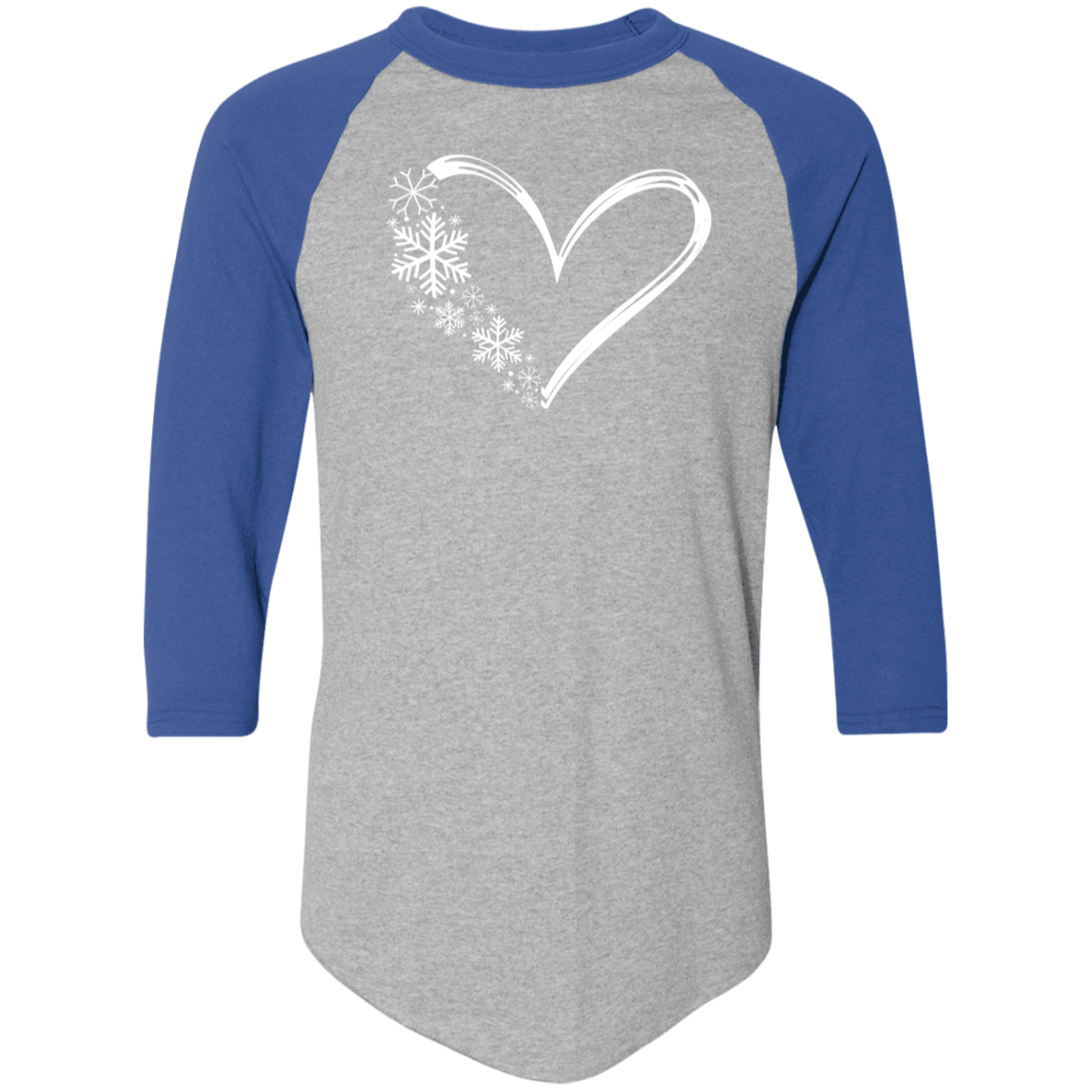 Heart & Snowflakes 1 4420 Colorblock Raglan Jersey