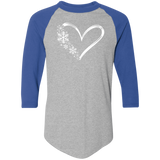 Heart & Snowflakes 1 4420 Colorblock Raglan Jersey