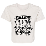 Its fine Im Fine B8882 Ladies' Flowy Cropped Tee