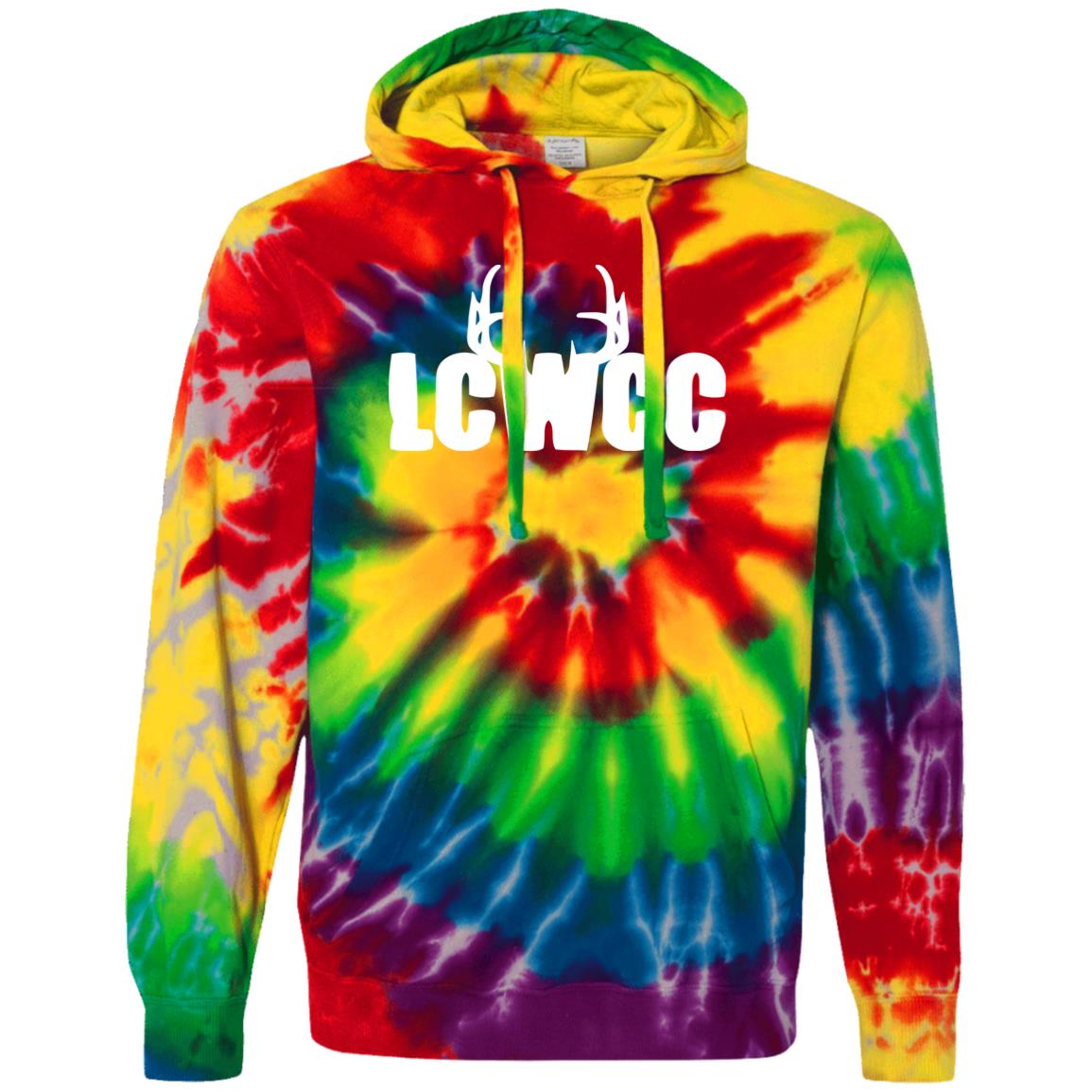 LCWCC Rack Logo - White CD877 Unisex Tie-Dyed Pullover Hoodie