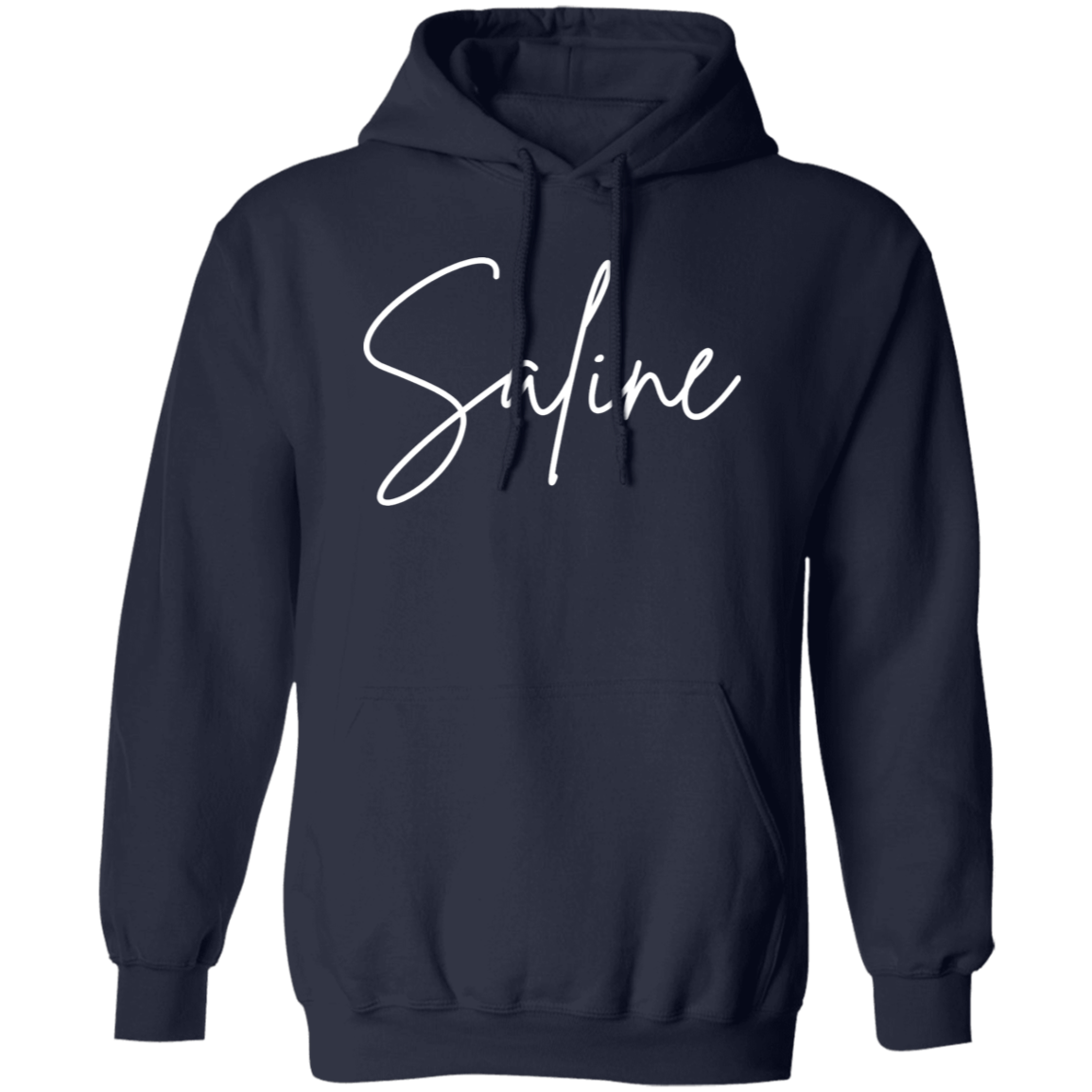 Saline Skinny 1 White G185 Gildan Pullover Hoodie