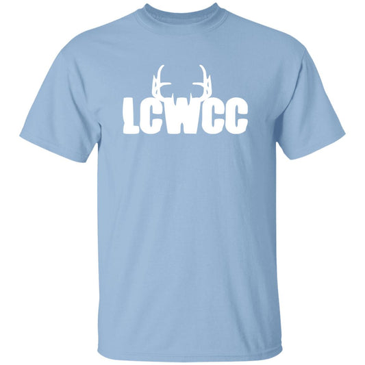 LCWCC Rack Logo - White G500B Youth 5.3 oz 100% Cotton T-Shirt