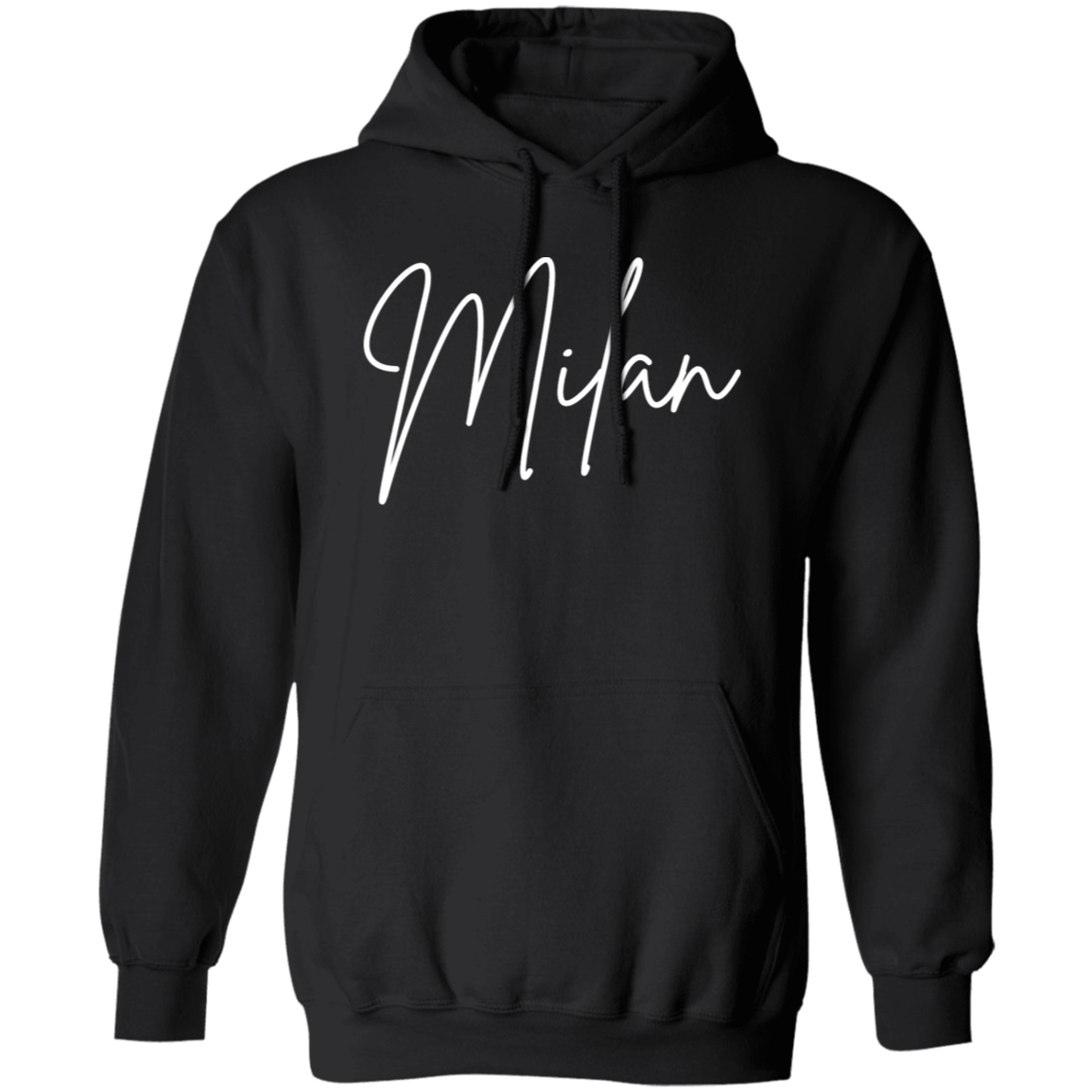 Milan Skinny 1 White G185 Gildan Pullover Hoodie