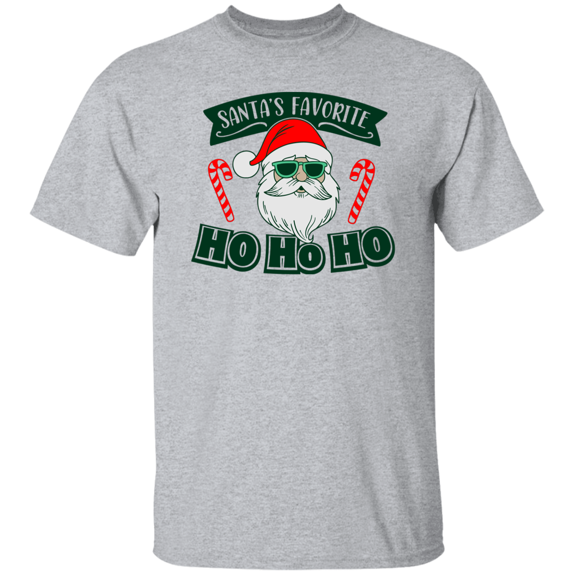 Santas Favorite Ho Ho Ho G500 5.3 oz. T-Shirt