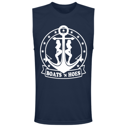 ***2 SIDED***  HRCL FL - Boats N Hoes - - 2 Sided - UV 40+ Protection TT11M Team 365 Mens Zone Muscle Tee
