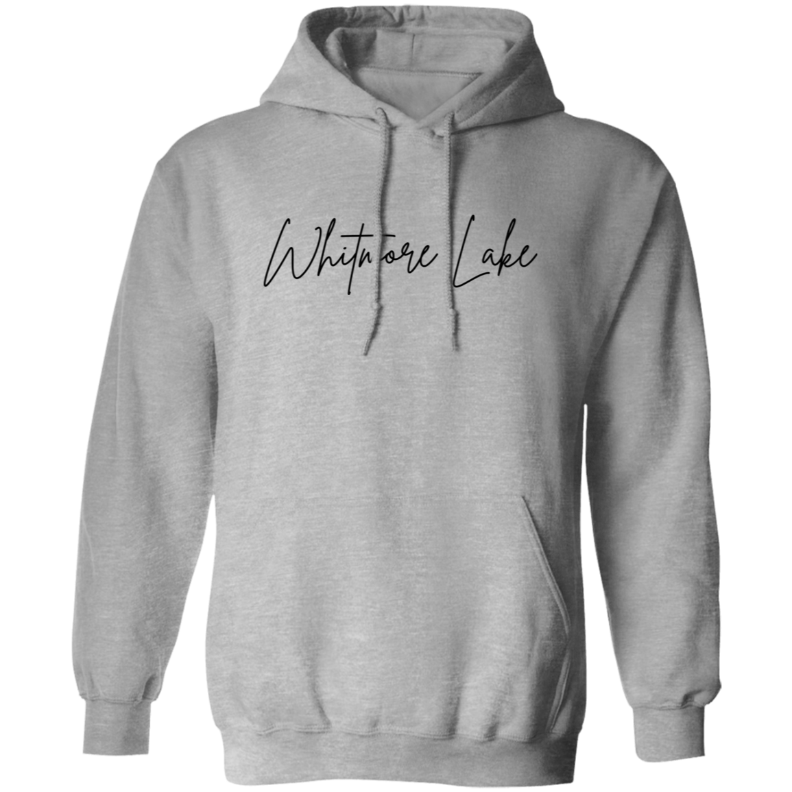 Whitmore Lake Skinny 1 Black G185 Gildan Pullover Hoodie