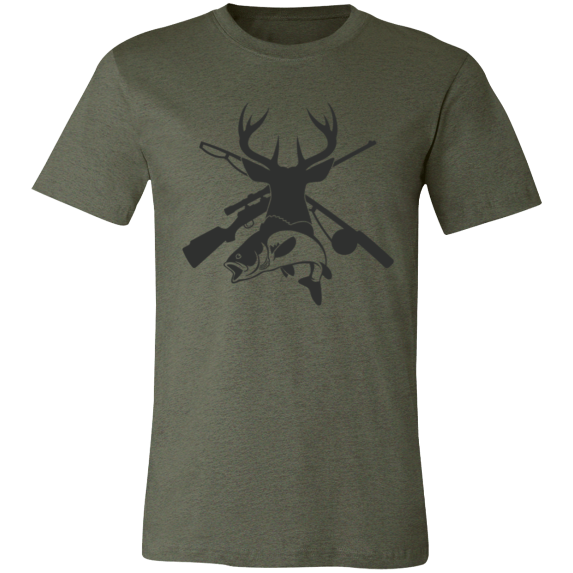 Deer And Fish 3001C Unisex Jersey Short-Sleeve T-Shirt