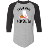 I Put Out For Santa 4420 Colorblock Raglan Jersey