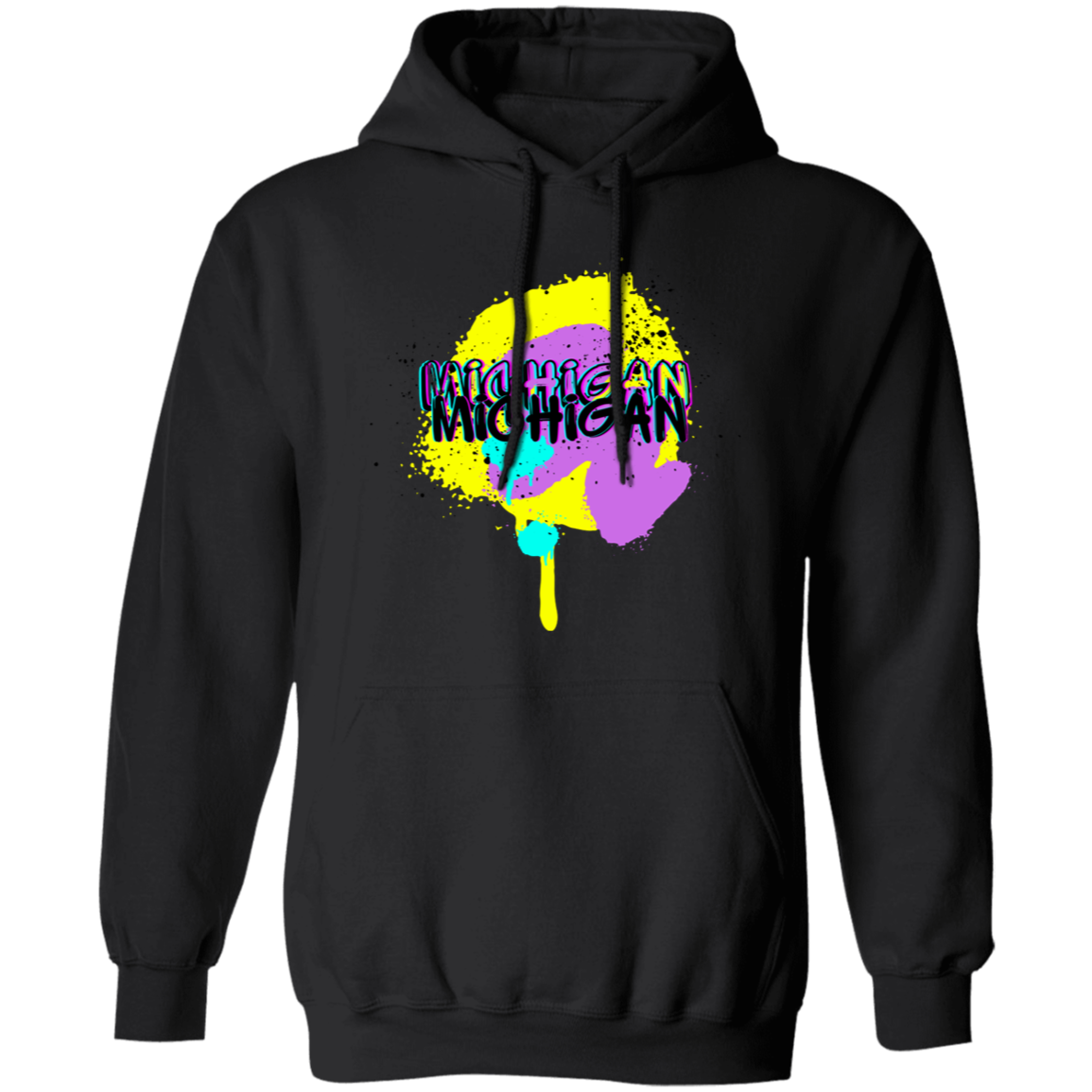 Michigan Graffiti G185 Gildan Pullover Hoodie