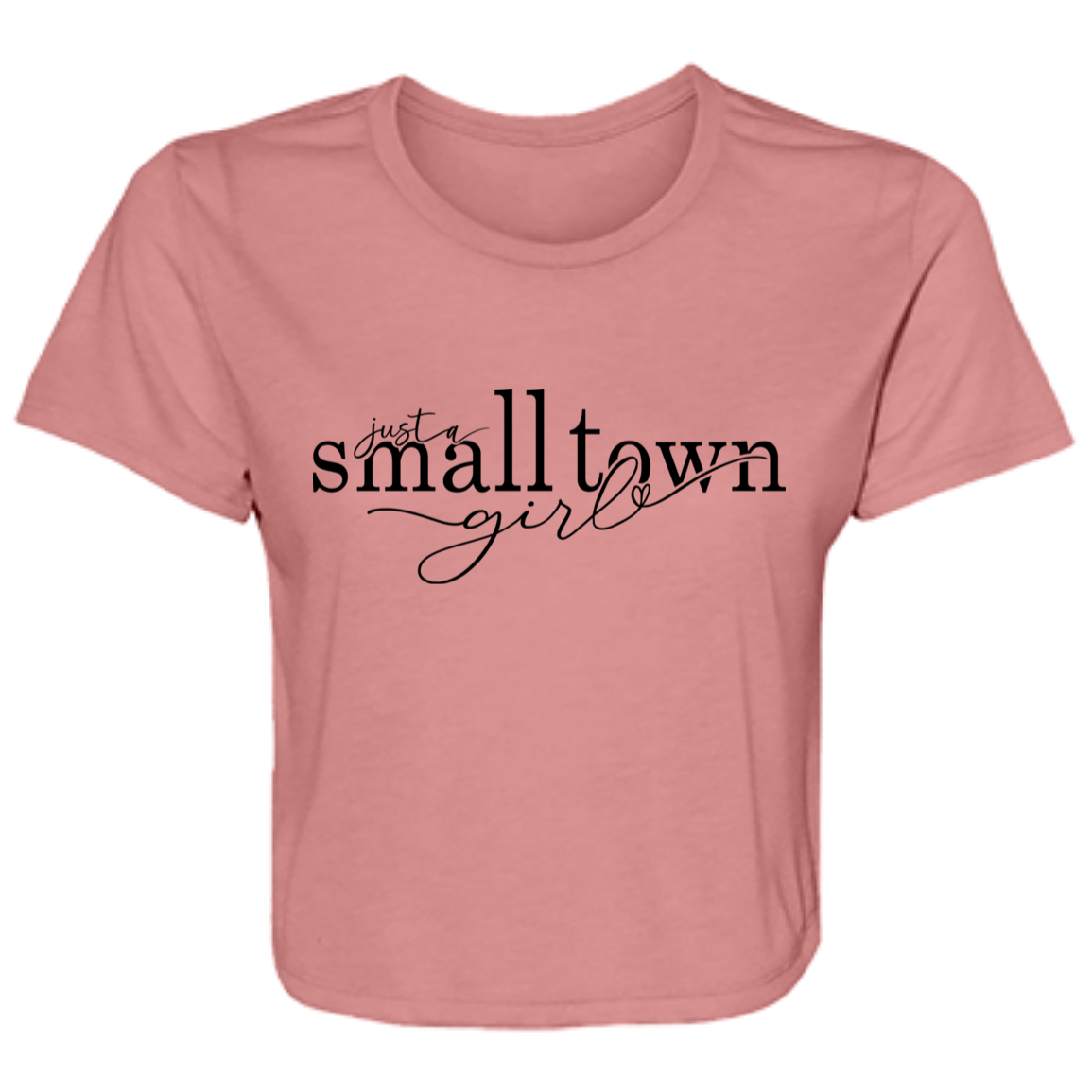 Small Town Girl 1 B8882 Ladies' Flowy Cropped Tee