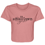 Small Town Girl 1 B8882 Ladies' Flowy Cropped Tee