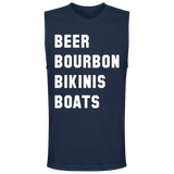 ***2 SIDED***  HRCL FL - Beer Bourbon Bikinis Boats - - 2 Sided - UV 40+ Protection TT11M Team 365 Mens Zone Muscle Tee