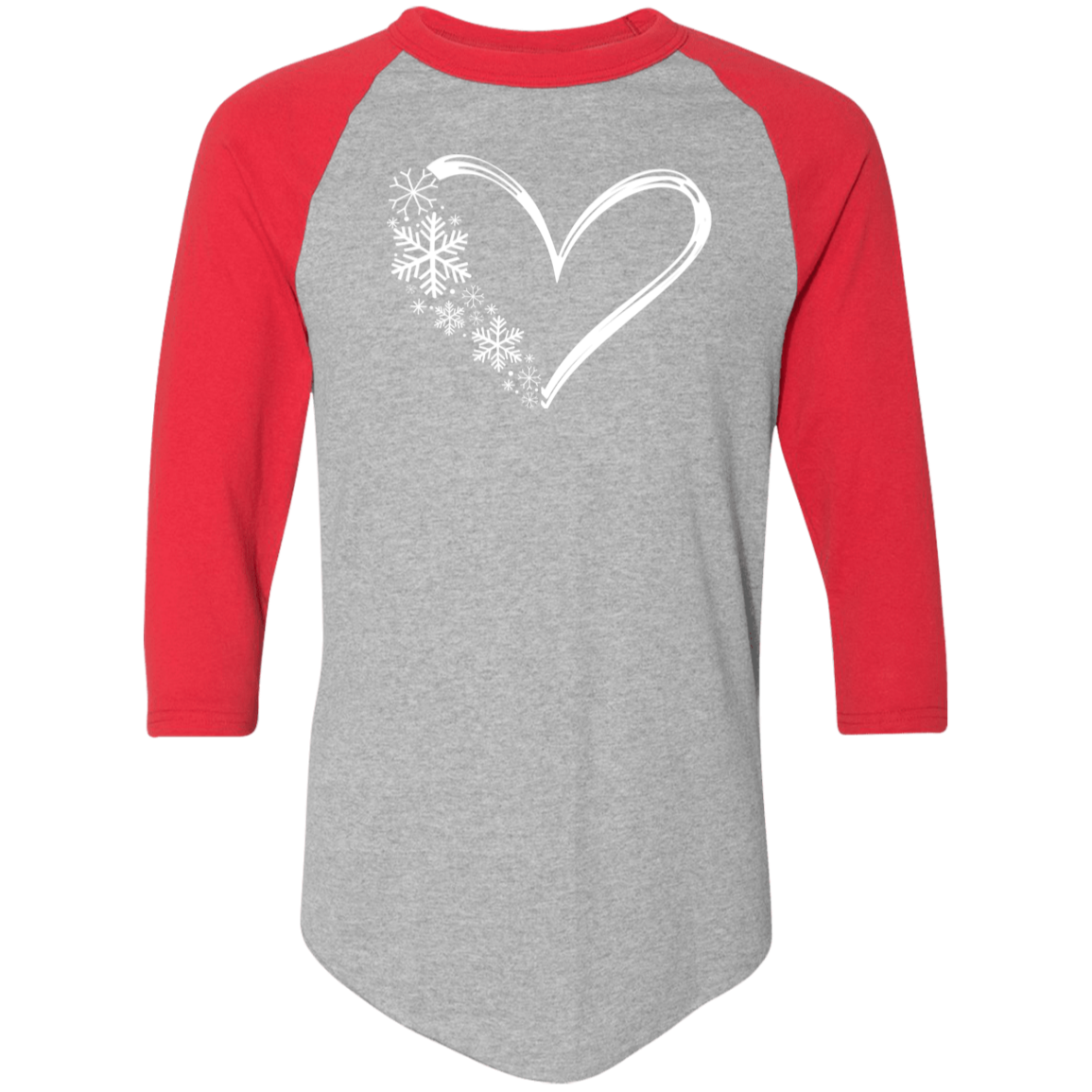 Heart & Snowflakes 1 4420 Colorblock Raglan Jersey