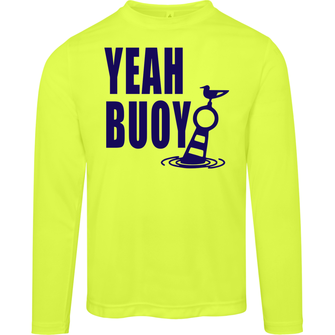 ***2 SIDED***  HRCL FL - Navy Yeah Buoy 2 Sided - UV 40+ Protection TT11L Team 365 Mens Zone Long Sleeve Tee