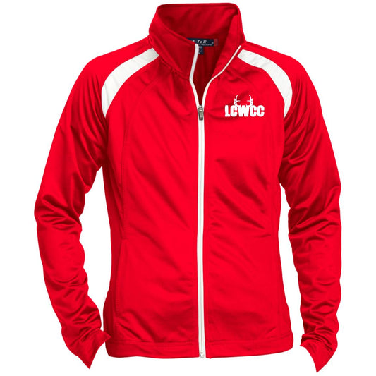 LCWCC Rack Logo - White LST90 Ladies' Raglan Sleeve Warmup Jacket
