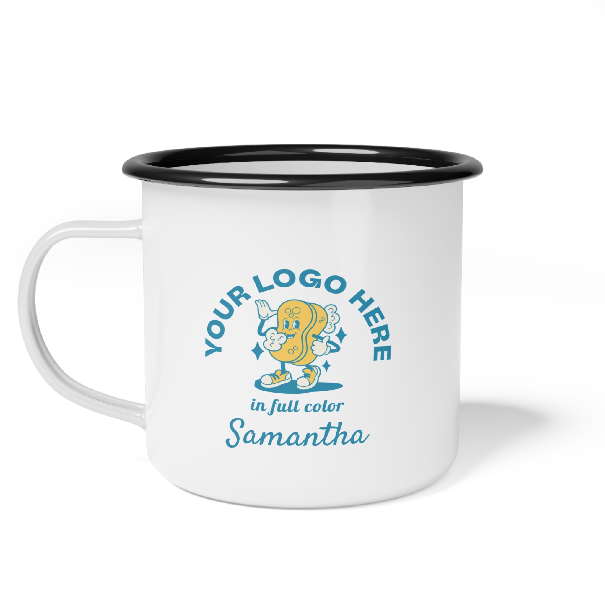 Personalized Enamel Camp Cup - Your Logo, Your Brand