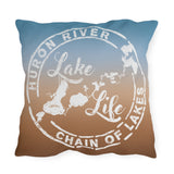 Outdoor Pillows - What Happens at the Lake Laughed at All Year - HRCL LL