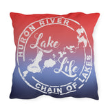 Outdoor Pillows - What Happens at the Lake Laughed at All Year - HRCL LL