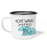 Boat Waves Sunrays Camp Mug