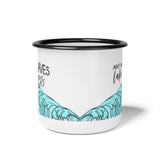 Boat Waves Sunrays Camp Mug