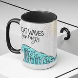 Boat Waves Sunrays 15oz Mug