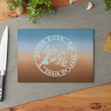 Glass Cutting Board - HRCL Lake Life Logo