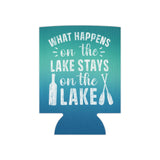 Regular & Slim Can Coolers 2 Sided - What Happens on the Lake - HRCL FL